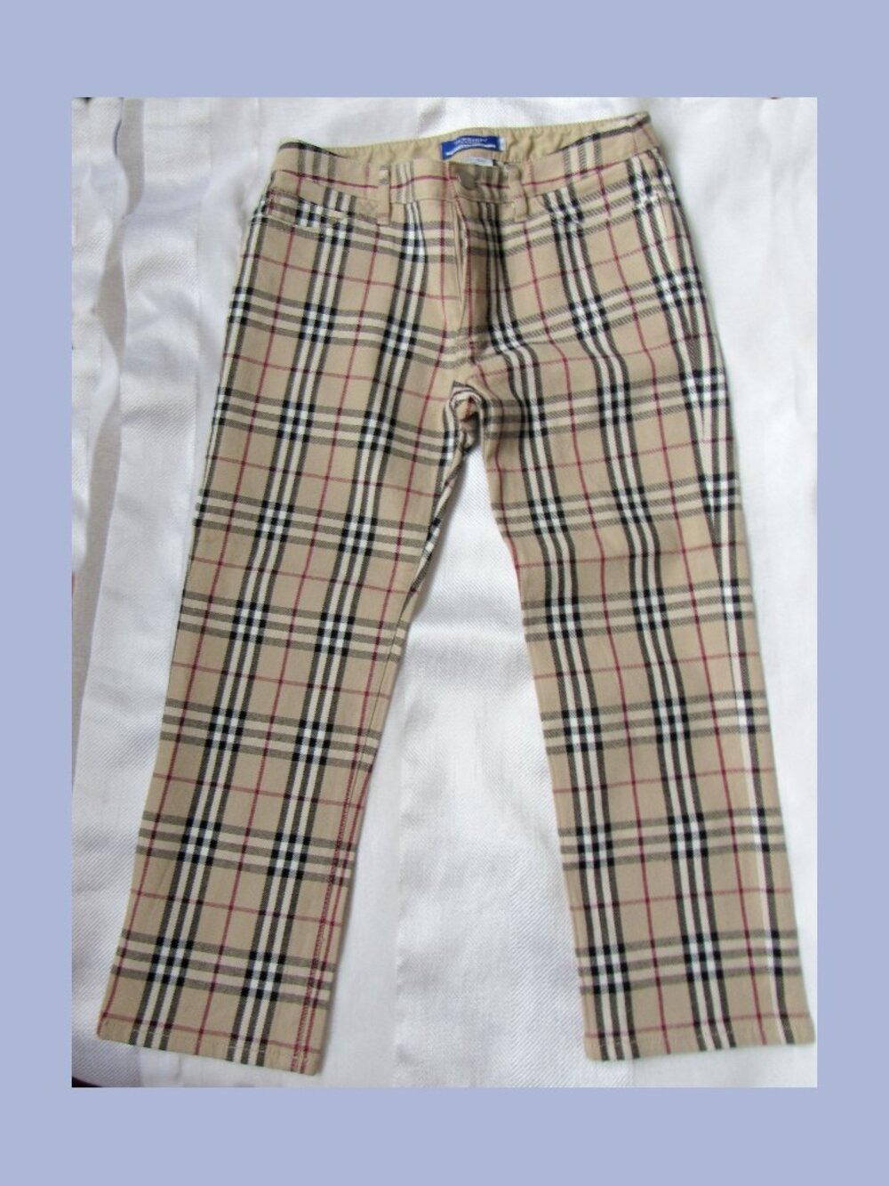 Burberry Blue Label Pants Size 38(EU) logo embroidery. label in Japanese